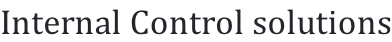 Internal Control solutions